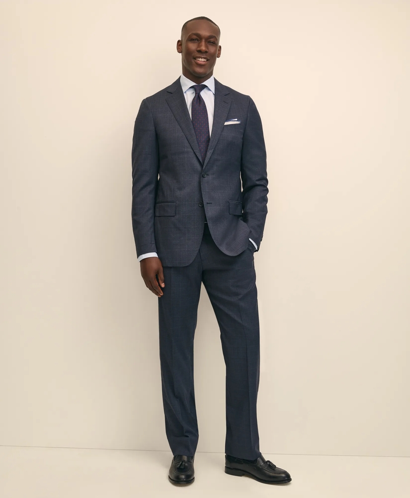 Brooks Brothers-Suits-Traditional Fit Wool Windowpane 1818 Suit
